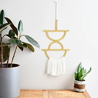 Hello Honey® Gold Geometric Metal Wall Hanging with Tassel