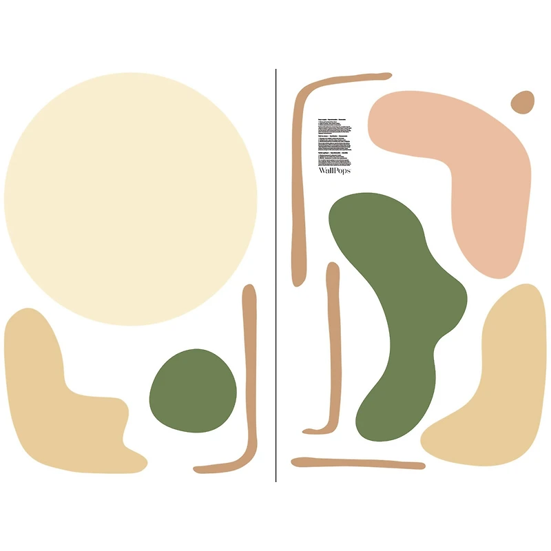 WallPops Very Gay Paint Soft Amoeba Modular Mural Peel & Stick Wall Decals