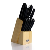 Gibson Home® Westminster 23-Piece Black Carbon Stainless Steel Cutlery Set with Kitchen Tools
