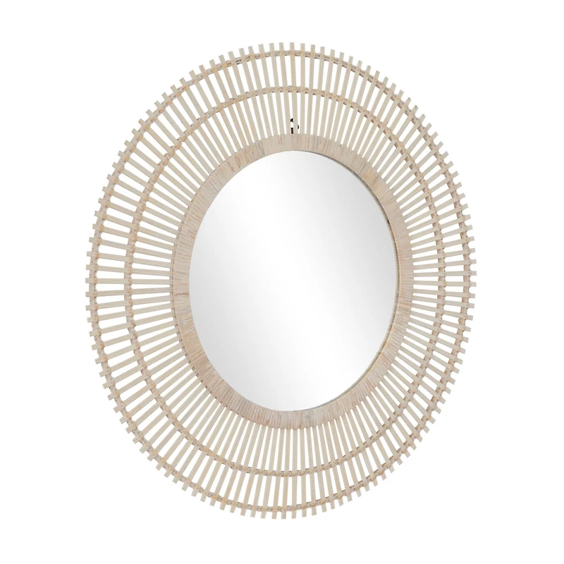Cream Bohemian Wall Mirror, 36" x 1" x 36"
