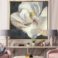 Designart - Vivid White Magnolia IV - Shabby Chic Framed Canvas