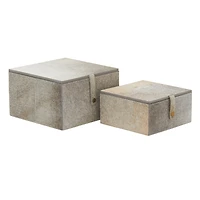 Gray Leather Natural Box Set, 8" & 10"