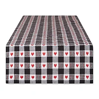 DII® 72" Hearts Dobby Check Table Runner