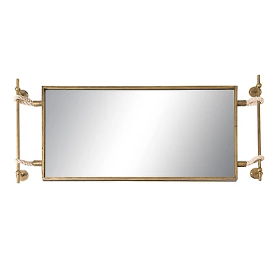 Hello Honey® 18" Iron & Glass Reflective Wall Mirror
