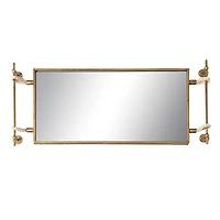 Hello Honey® 18" Iron & Glass Reflective Wall Mirror