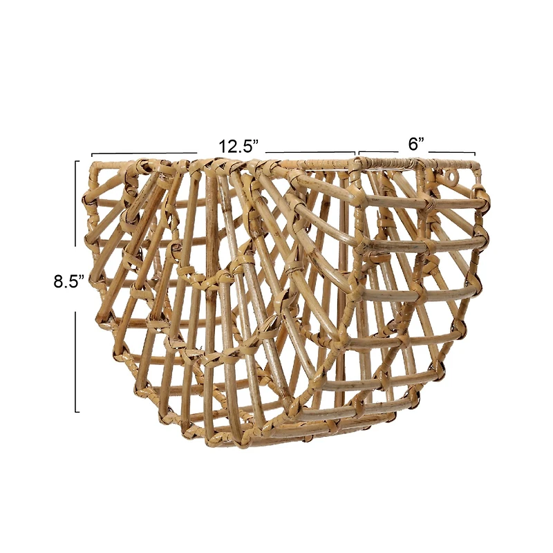 Hello Honey® Natural Mesa Woven Cane Wall Pocket