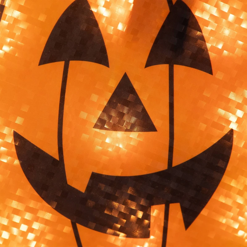 Lighted Jack-O-Lantern Halloween Window Silhouette