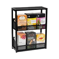 Mind Reader 14.25" Black Tea Box Organizer