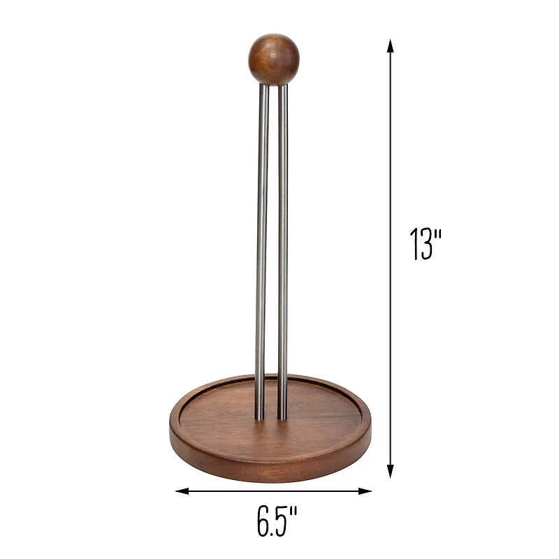 Honey Can Do Acacia Paper Towel Holder