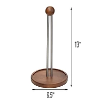 Honey Can Do Acacia Paper Towel Holder