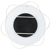 31" Red & White Metal Lifesaver Wall Mirror