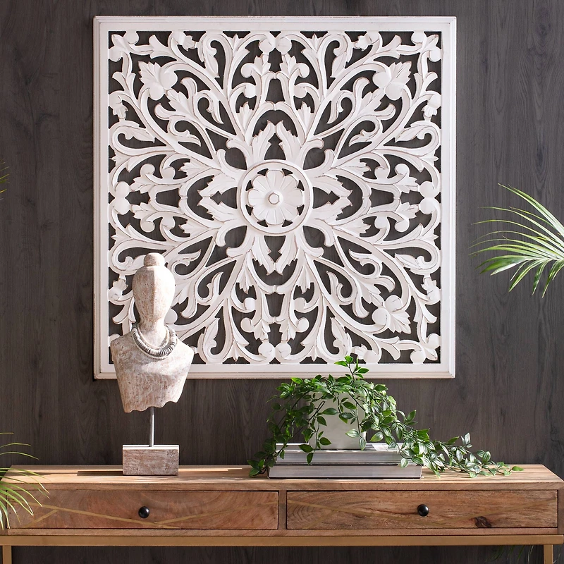 Habitat Beakman White Square Medallion