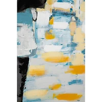 Blue Contemporary Canvas Wall Art, 39" x 39"