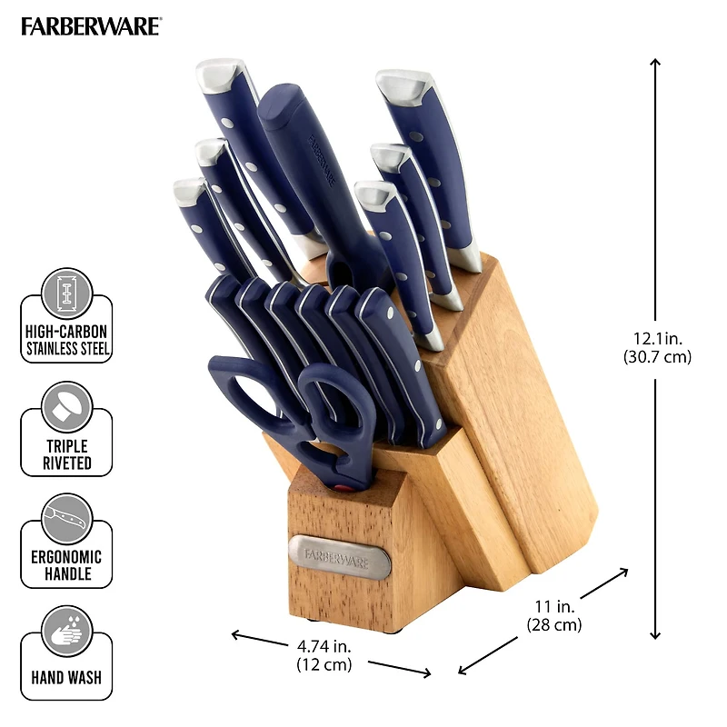 Farberware Ink Blue 15-Piece Cutlery Set