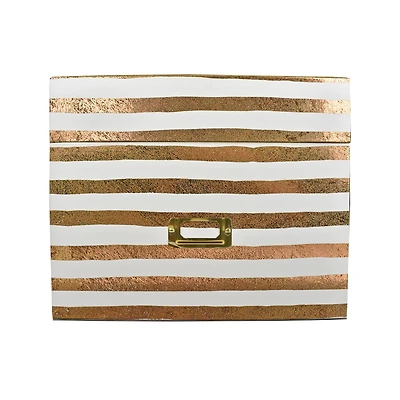 13" White & Gold Decorative File Box by Ashland®