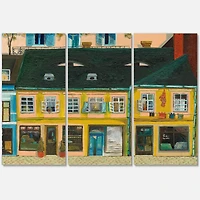 Designart - Yellow Facade of Houses In Street In Paris