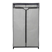 Honey Can Do 36" Gray Double Door Portable Wardrobe Closet