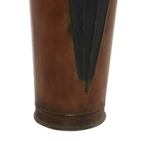 Set of 2 Brown Metal Rustic Vase, 21", 16"