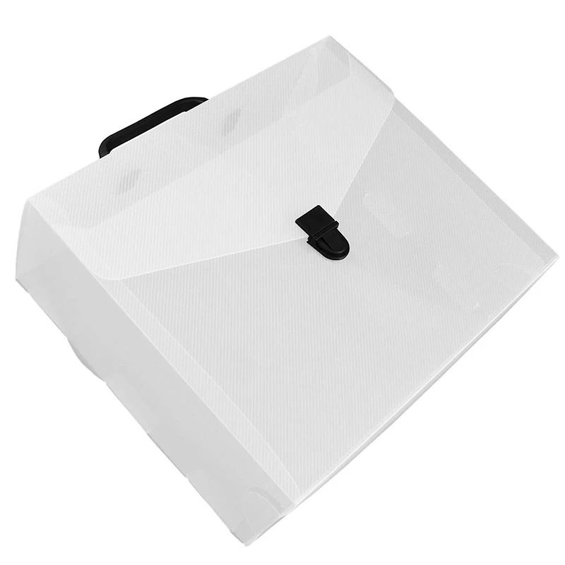 JAM Paper 10" x 12" Clear Plastic Portfolio File Carry Case