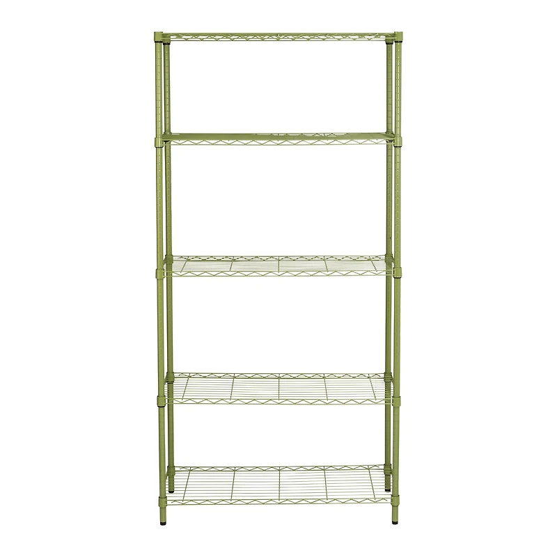 Honey Can Do Olive Adjustable 5-Tier Shelves