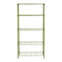 Honey Can Do Olive Adjustable 5-Tier Shelves