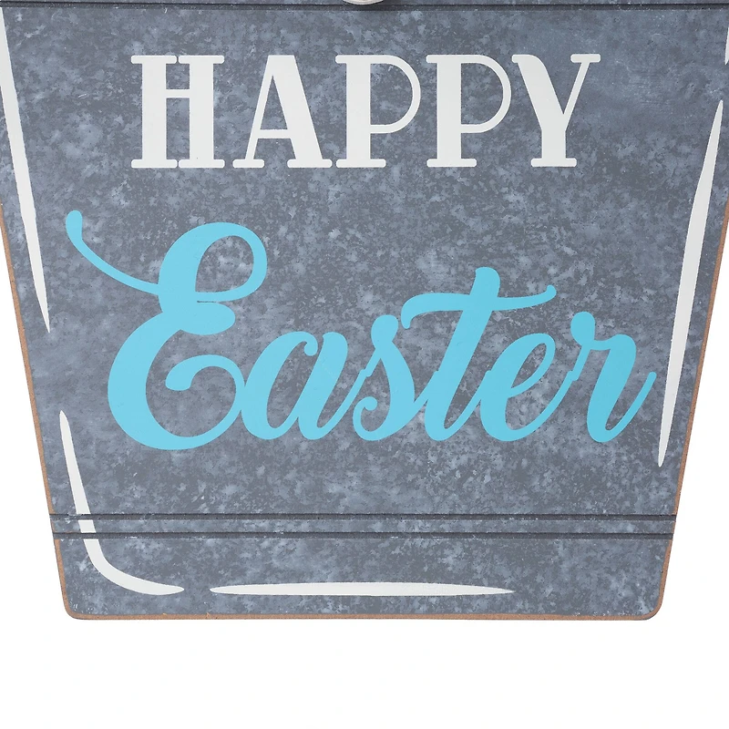 Glitzhome® 18" Easter Wooden Bunny Eggs Wall Décor