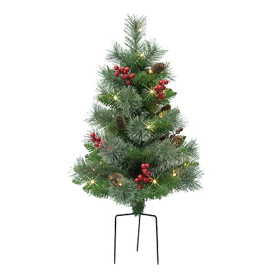 30" Pre-Lit Urn Filler with Battery-Operated Timer Set