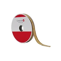 3/8" x 30ft. Brown Faux Linen Ribbon by Celebrate It®