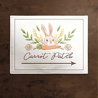 Bunny Carrot Patch Placemat 18" x 14" Cotton Twill Placemat
