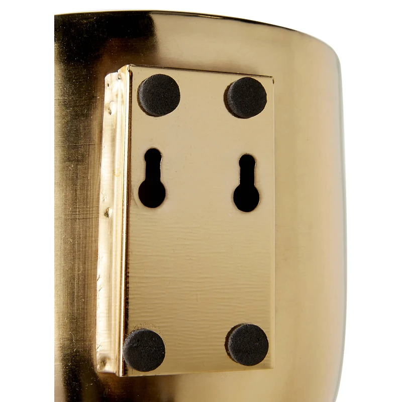 Gold Metal Contemporary Planter Set