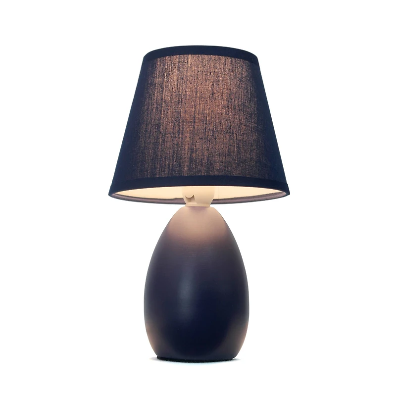 Simple Designs Mini Egg Oval Ceramic Table Lamp