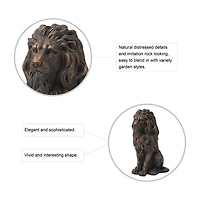 Glitzhome® 21" Guardian Sitting Lion Statue