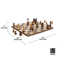 Umbra Walnut Wobble Chess Set