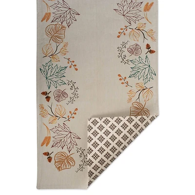 DII® 72" Autumn Leaves Embellished Table Runner