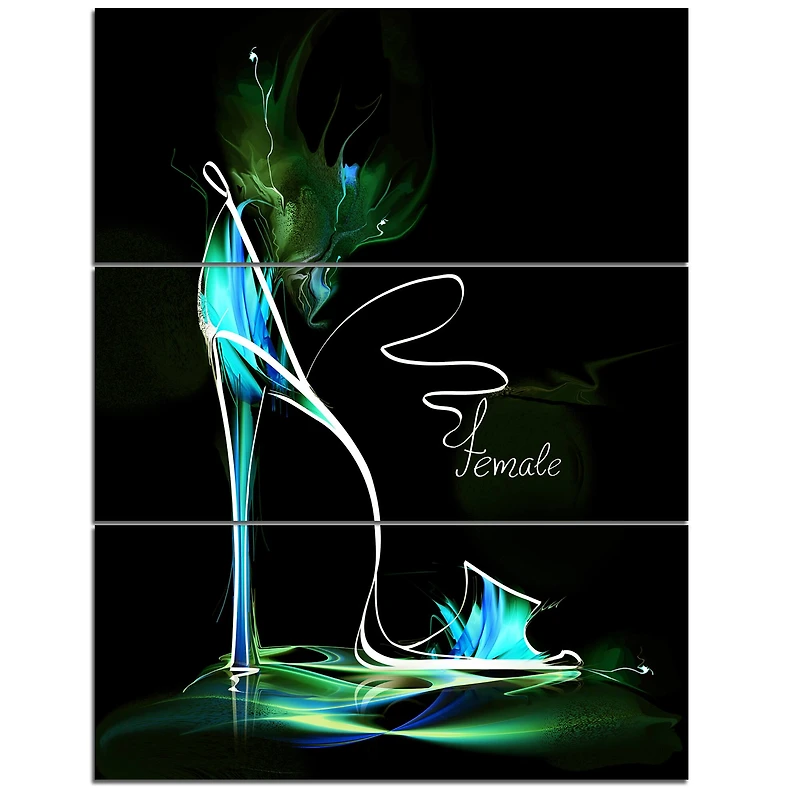 Designart - Green High Heel Show
