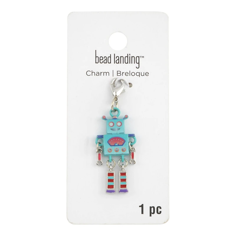 Blue Robot Charm by Bead Landing™