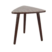 Dark Brown Mango Wood Modern Accent Table