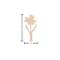 Essentials by Leisure Arts 4" Flat Wood Daffodil Shapes, 24ct.