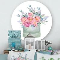 Designart - Gift Box With Pink Roses