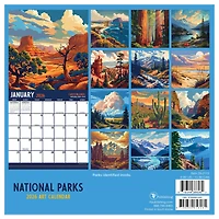 2026 National Parks-Art Mini Calendar
