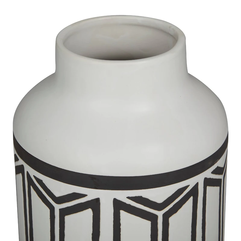 White Porcelain Transitional Vase, 12" x 7" x 7"