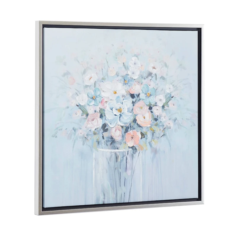 Blue Polystone French Country Framed Wall Art