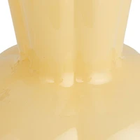 Hello Honey® 9.25" Light Yellow Round Opaque Glass Vase