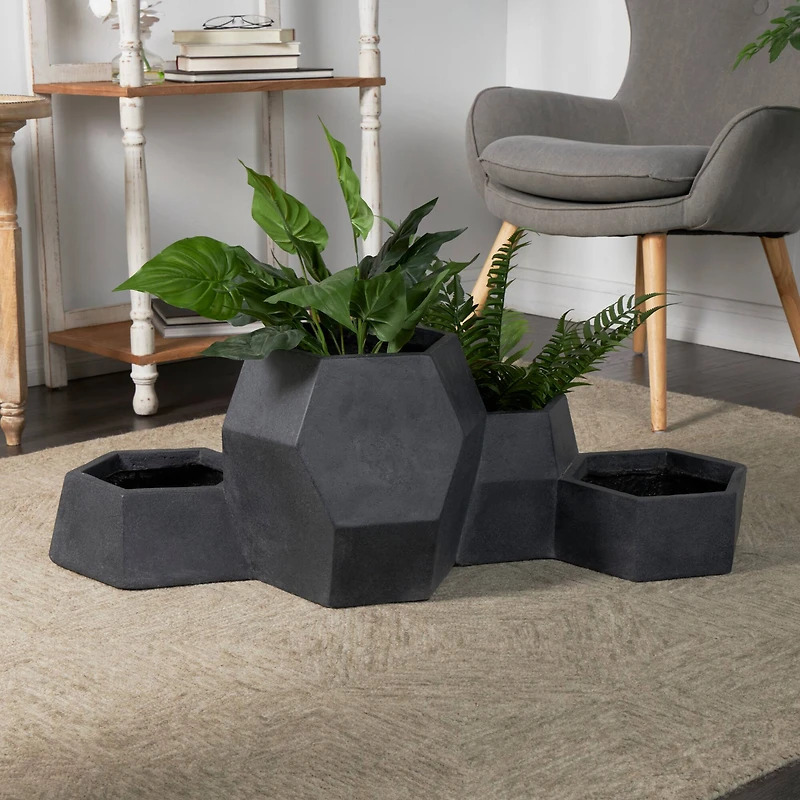 36" Dark Gray Planter