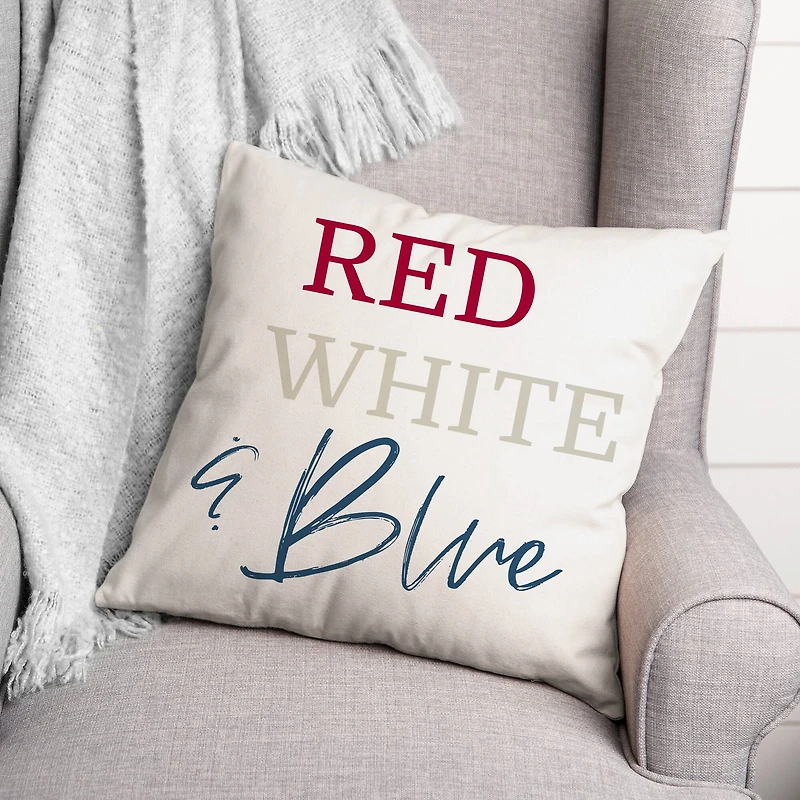 Red, White & Blue Throw Pillow