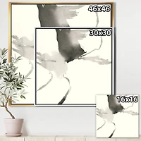 Designart - minimal geometric Gesture I - Transitional Framed Canvas