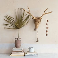 Hello Honey® 11.75" Natural Teakwood Root Deer Head Wall Art