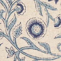 Hello Honey® 18" Blue & White Floral Accent Pillow with Ruffled Edges