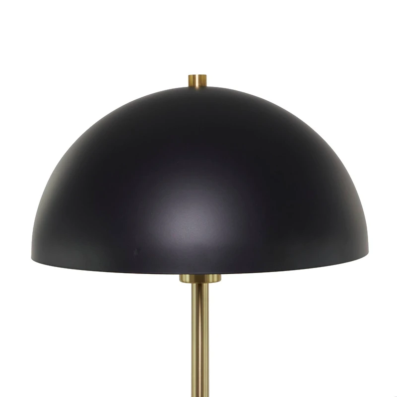 Black Metal Contemporary Floor Lamp, 14" x 14" x 62"