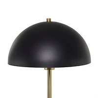 Black Metal Contemporary Floor Lamp, 14" x 14" x 62"